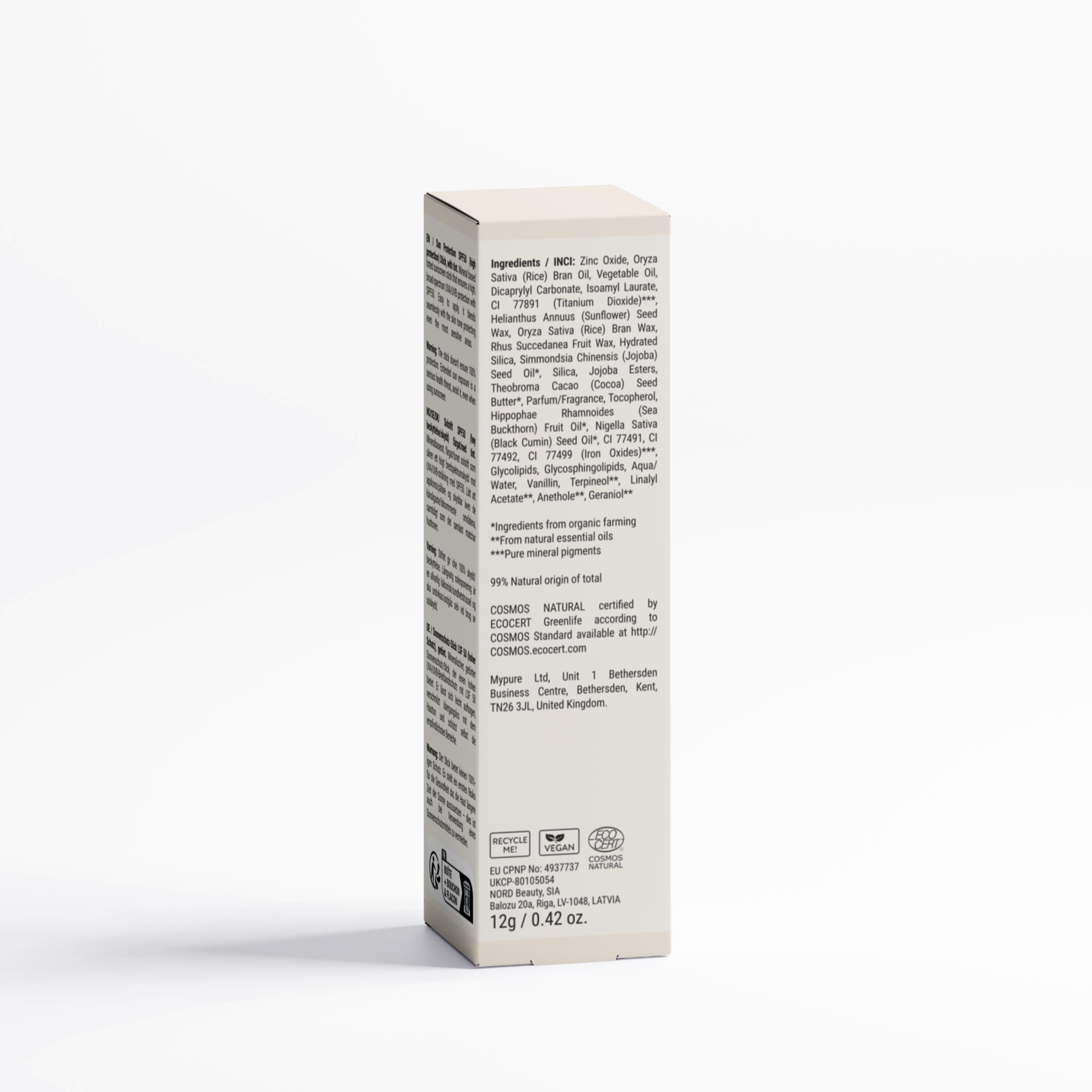 Mineral Sun Stick 50SPF, with tint